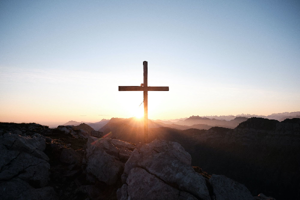 Cross and sunrise